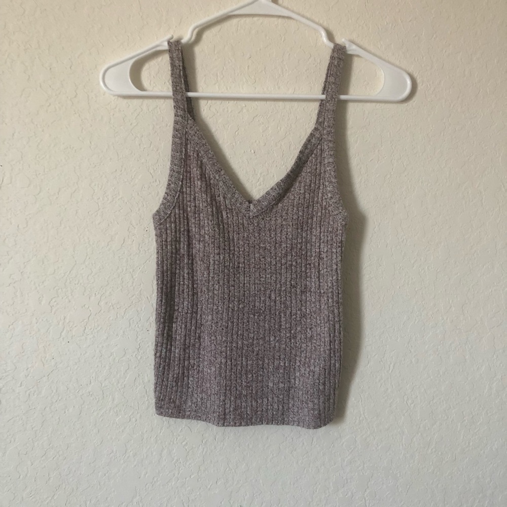 Mauve knit tank top